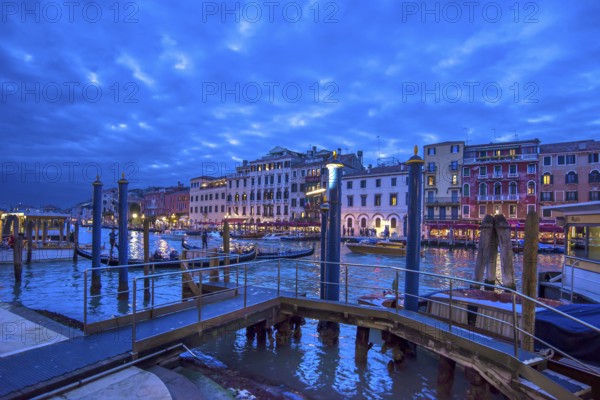 Grand Canal in the evening, Venice, Veneto, Italy
