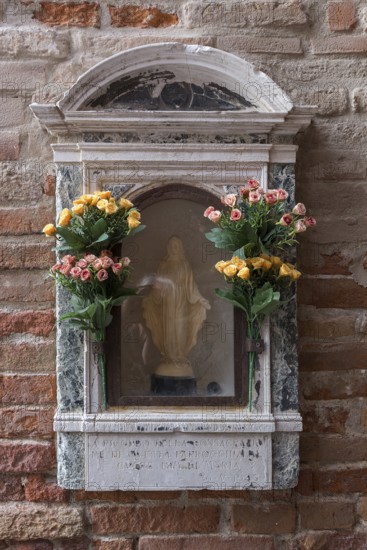 Adoration of Mary at a residential building, Venice, Veneto, Italy
