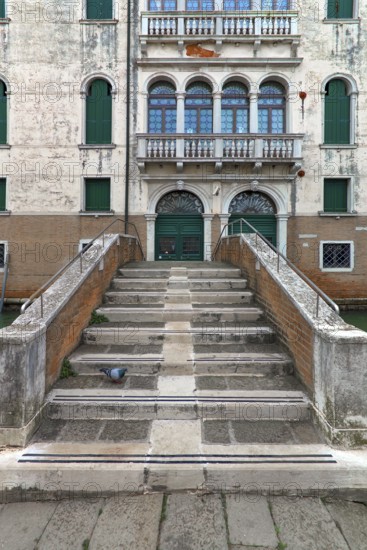 Private access bridge to a palace, Venice, Veneto, Italy