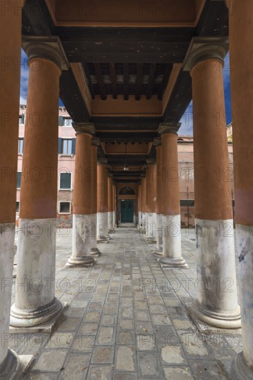 Arcade at Campo della Confraternita, Venice, Veneto, Italy