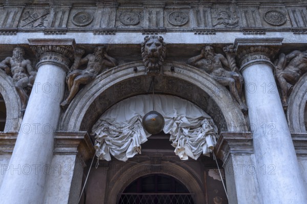 Detailed view of the arcades of the Old Procuration, 16th century, Venice, Veneto, Italy