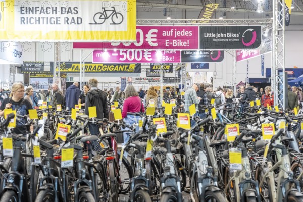 Fahrrad Essen, public fair in the halls of Messe Essen, retailers and manufacturers show everything about bicycles, e-bikes, accessories, North Rhine-Westphalia, Germany