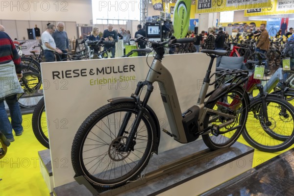 Fahrrad Essen, public fair in the halls of Messe Essen, retailers and manufacturers show everything about bicycles, e-bikes, accessories, manufacturer Riese & Müller, North Rhine-Westphalia, Germany