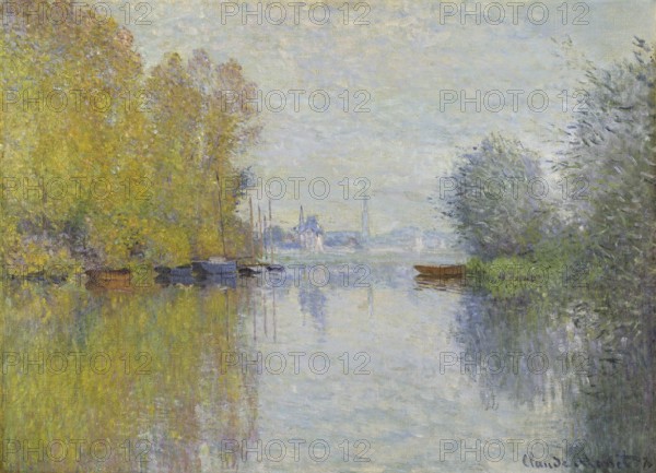 Claude Monet (born 14 November 1840 in Paris as Oscar-Claude Monet, died 5 December 1926) important French painter, Impressionist style. Here is his work, Autumn on the Seine, Argenteuil (1873), Autumn on the Seine, Tranquil autumn landscape with river, colourful trees and boats in misty light