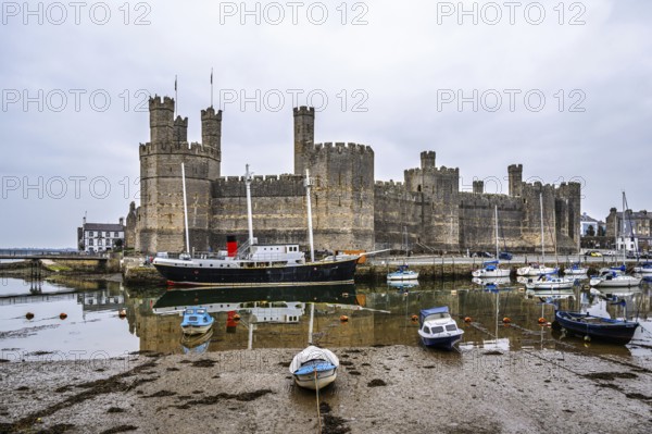 Caernarfon Castle, Caernarfon, Gwynedd, North-West Wales, UK