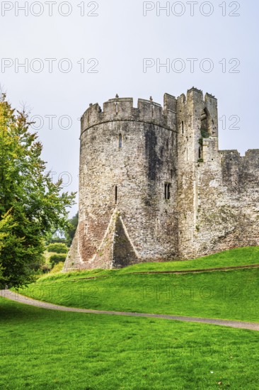 Chepstow Castle, River Wye, Chepstow, Monmouthshire, Wales, UK