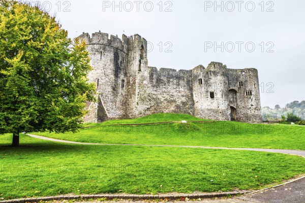 Chepstow Castle, River Wye, Chepstow, Monmouthshire, Wales, UK