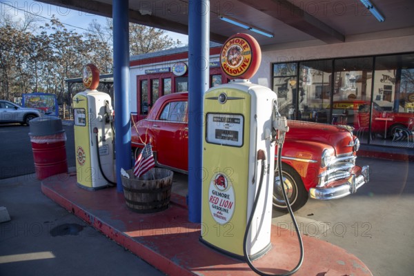 Cottonwood, Arizona - Bing's Burger Station, a restaurant housed in an antique gas station