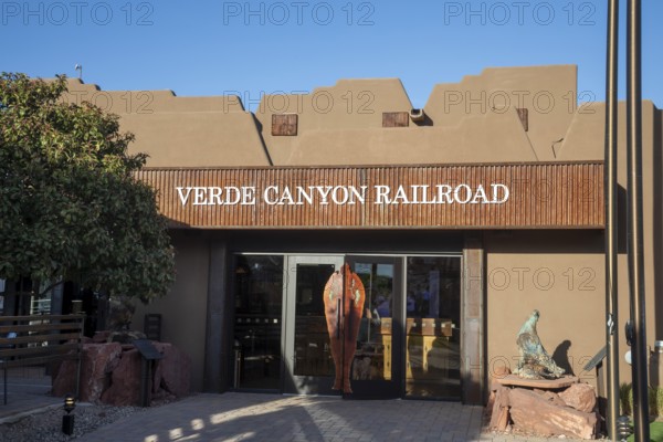 Clarkdale, Arizona - The Verde Canyon Railroad depot. Originally built to serve copper mines, the railroad now offers scenic excursions along the Verde River