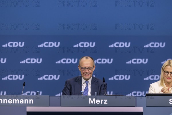 38th Federal Party Conference of the CDU in Stuttgart. Friedrich Merz (Member of the Bundestag, Federal Chancellor and Party Chairman) . Stuttgart, Baden-Württemberg, Germany