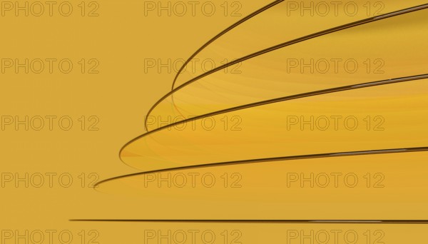 Abstract 3D render showcasing a vibrant crystal like structure with a smooth, glossy texture. The design features overlapping translucent layers against yellow background, creating a modern and minimalist aesthetic