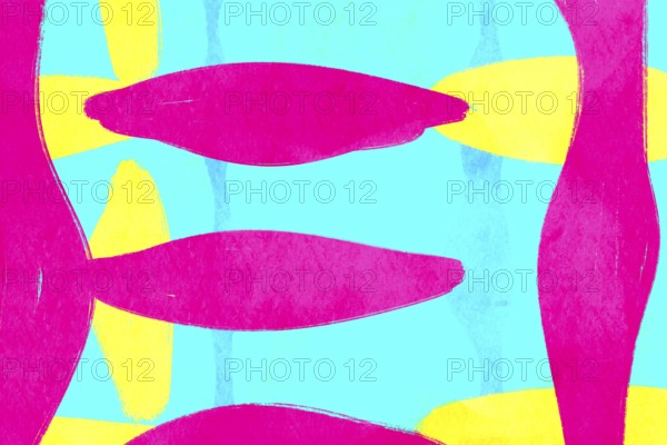 A vibrant abstract illustration showcasing colorful geometric shapes in pink, yellow, and turquoise hues Perfect for modern design and creative projects