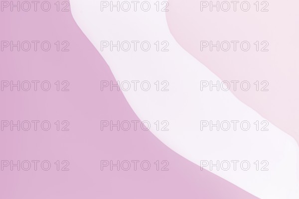 A minimalist abstract background featuring soft acrylic paint pink and white hues with flowing curves. Ideal for designs requiring a gentle and soothing aesthetic