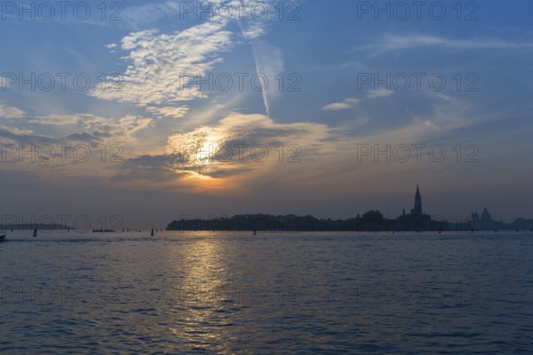 View of Giudecca Island in the evening, Venice, Veneto, Italy