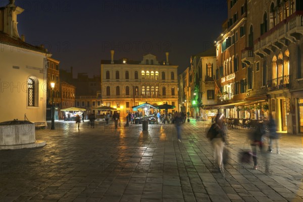 Campo Santa Maria Formosa at night, Venice, Veneto, Italy