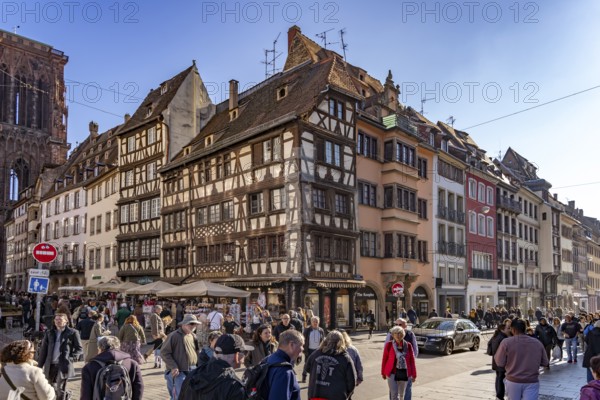 Maison Bollinger timbered house on Rue Mercière in the old town of Strasbourg, Alsace, France