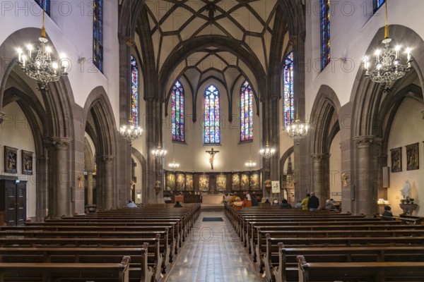 Interior of Saint-Pierre-le-Vieux church in Strasbourg, Alsace, France