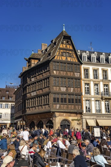 Kammerzell House and Restaurants on Pl. de la Cathédrale Square in Strasbourg, Alsace, France