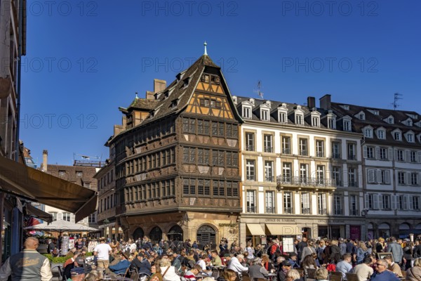 Kammerzell House and Restaurants on Pl. de la Cathédrale Square in Strasbourg, Alsace, France