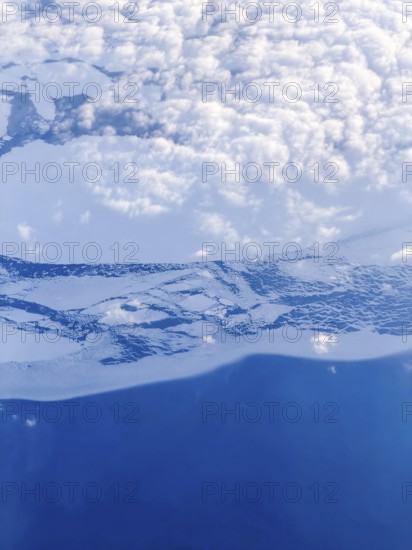 Structures in ice, frozen sea, Bothnia, aerial view, Gulf of Bothnia