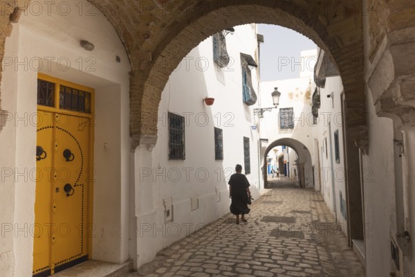 Tunis, Tunisia. 15th May 2024 Traditional architecture along the narrow streets of Tunis Medina, the historical Kasbah is a World Heritage Site and popular tourist destination in Tunisia