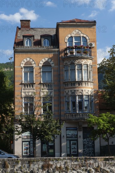 Sarajevo, Bosnia and Herzegovina. July 24th 2019. The elegant architecture of the Bosnian capital, Sarajevo, Bosnia and Herzegovina