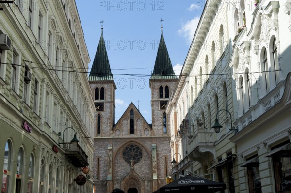 The elegant architecture of the Bosnian capital, Sarajevo, Bosnia and Herzegovina