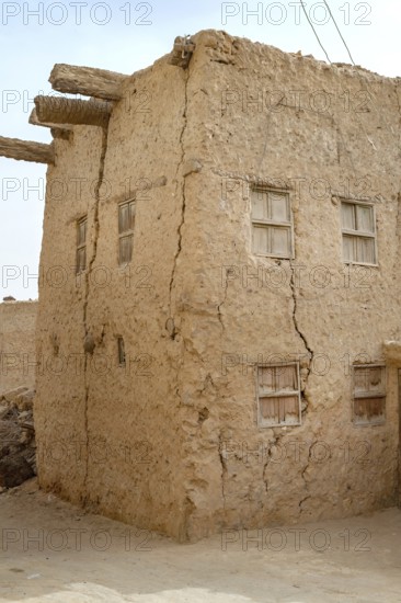 Siwa Oasis, Egypt. March 11th 2018 Traditional Mud Brick House in the remote Egyptian Oasis town of Siwa in the great Sand Sea near the border with Libya