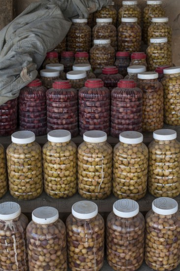 Siwa, Egypt, April 15th 2018 Local dates on display outside a shop in the Egyptian oasis town of Siwa, Egypt