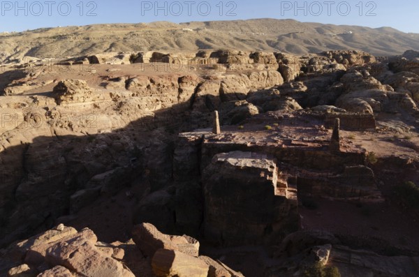 Petra, Jordan. December 13th 2012 Mountain view known as The High Place of Sacrifice, Petra, Jordan
