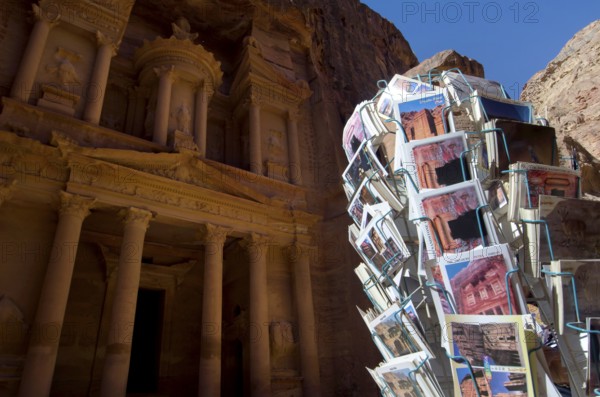 Petra, Jordan. December 13th 2012 Ruins Petra city Treasury historic ancient city culture UNESCO World heritage site, Jordan
