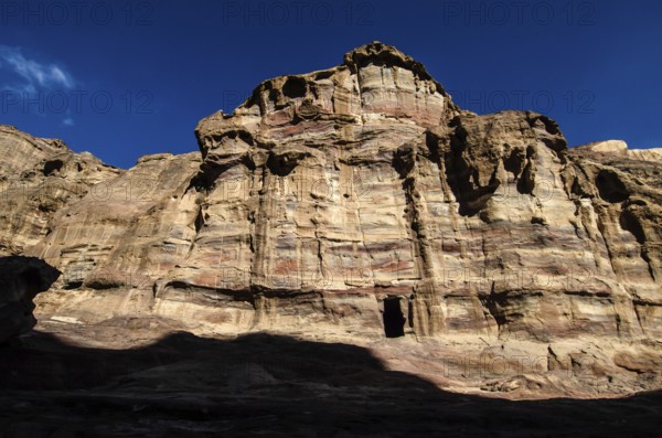 Petra, Jordan. December 10th 2012 Brightly coloured rock formation, Petra, Jordan