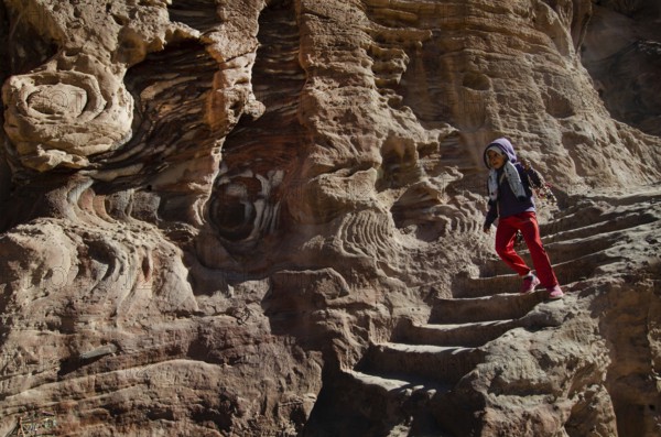 Petra, Jordan. December 12th 2012 A Jordanian Bedouin child selling souvenirs, Petra, Jordan