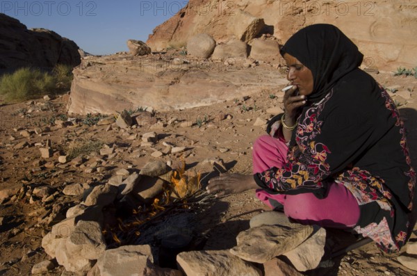 Petra, Jordan. December 13th 2012 Jordanian Bedouin woman in Petra, Jordan
