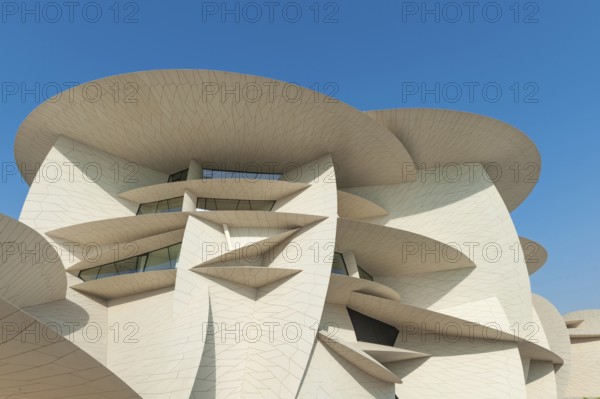 Doha, Qatar. September 21st 2019 National Museum of Qatar otherwise known as The Desert Rose in the capital Doha, Host of the World Cup 2023