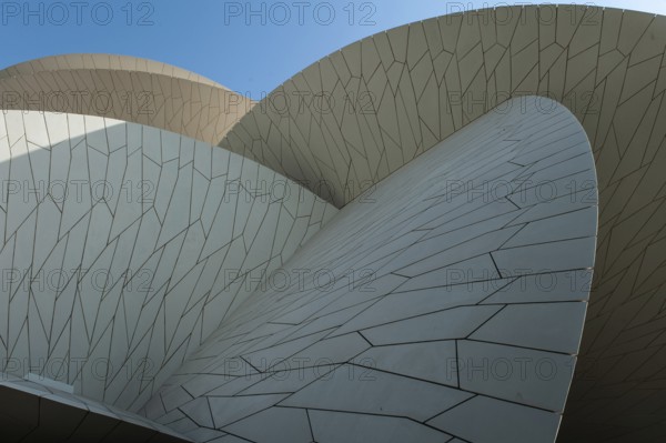 Doha, Qatar. September 21st 2019 Designed by prize winning architect Jean Nouvel the National Museum of Qatar otherwise known as The Desert Rose in the capital Doha