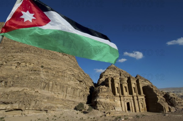 Petra, Jordan. December 13th 2012 Jordan, Petra archaeological site, listed as World Heritage by UNESCO, El Deir monastery