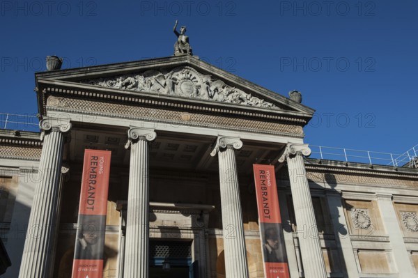 Oxford, England, UK. February 6th 2020 The Ashmolean Museum of Art and Archaeology on Beaumont Street, Oxford
