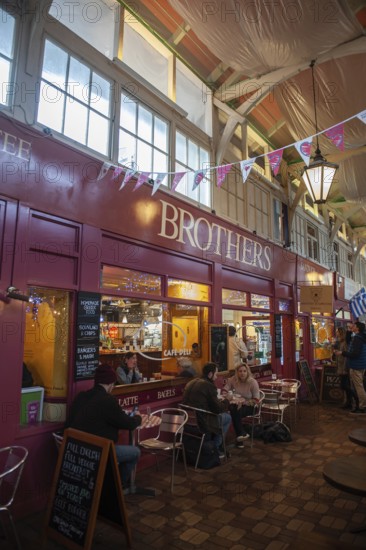 Oxford, England, UK. February 2nd, 2020 Brothers Café inside The Covered Market, High Street, Oxford City Center