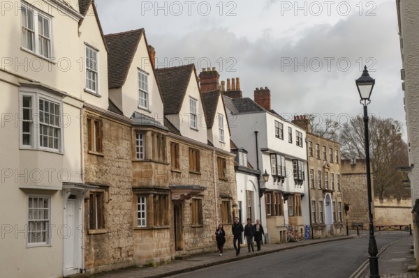 Oxford, England, UK. February 2nd, 2020 Hollywell Street in the university city of Oxford, England