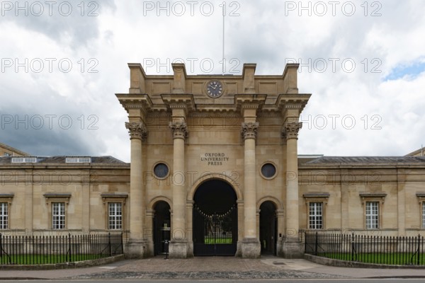 Oxford, England. July 25th 2023 The entrance to the Oxford University Press building on Walton Street, Jericho, Oxford. The largest university press and publishing house in the world