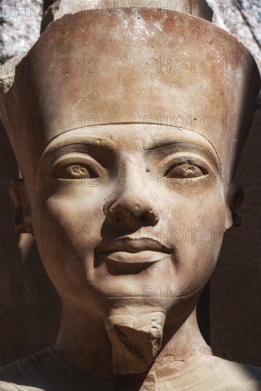 Portrait Statue of Ancient Egyptian Pharaoh Queen Hatshepsut, Karnak Temple, Luxor, River Nile, Egypt