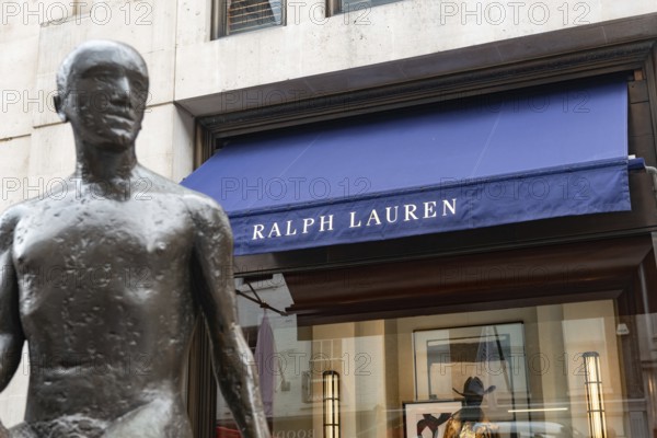 London, United Kingdom. August 2nd 2023 Ralf Lauren. Luxury Brand Store Front. Shopping in New Bond Street, London, England