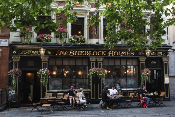 London, United Kingdom. June 28th 2022 Famous Sherlock Holmes traditional British pub near Charring Cross underground station, London UK