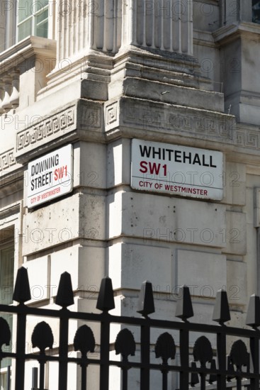 London, United Kingdom, June 28th 2022 Downing Street, City of Westminster, home of the British Prime Minister, Central London Street Sign. UK