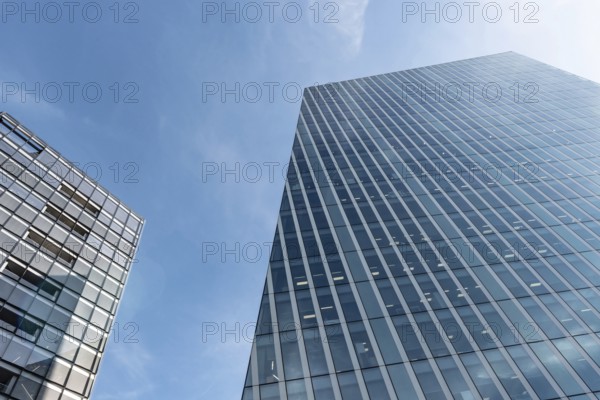 Modern high rise glass fronted British architecture, a business district on the south bank of the River Thames in London, capital city of the United Kingdom