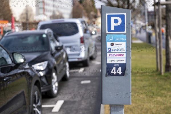 Twint parking meter, parkingpay, easypark, paybyphone, Interlaken, Switzerland