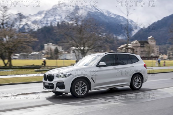 Symbolic photo of road traffic cars, Interlaken, Switzerland