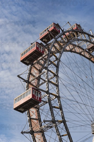 Vienna, Austria. October 5th 2023 In the Movie The Third Man, Holly Martins and Harry Lime meet at the Giant Ferris Wheel, Prater Park, Riesenradplatz 1, Vienna, Austria