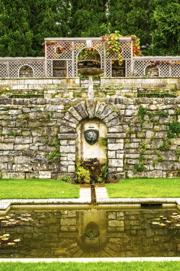 Autumn colors over Plas Newydd House and Gardens and Parkland, Llanfairpwllgwyngyll, Anglesey, Wales, UK